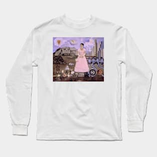 Self Portrait Along the Border Line Between Mexico and the United States by Frida Kahlo Long Sleeve T-Shirt